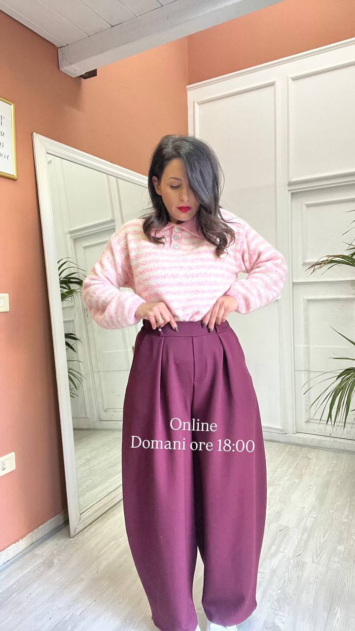 Pantalone Balloon Bordeux