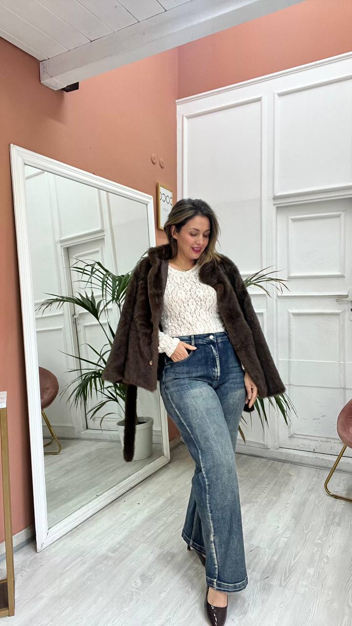 Jeans Wide Leg sabbiato