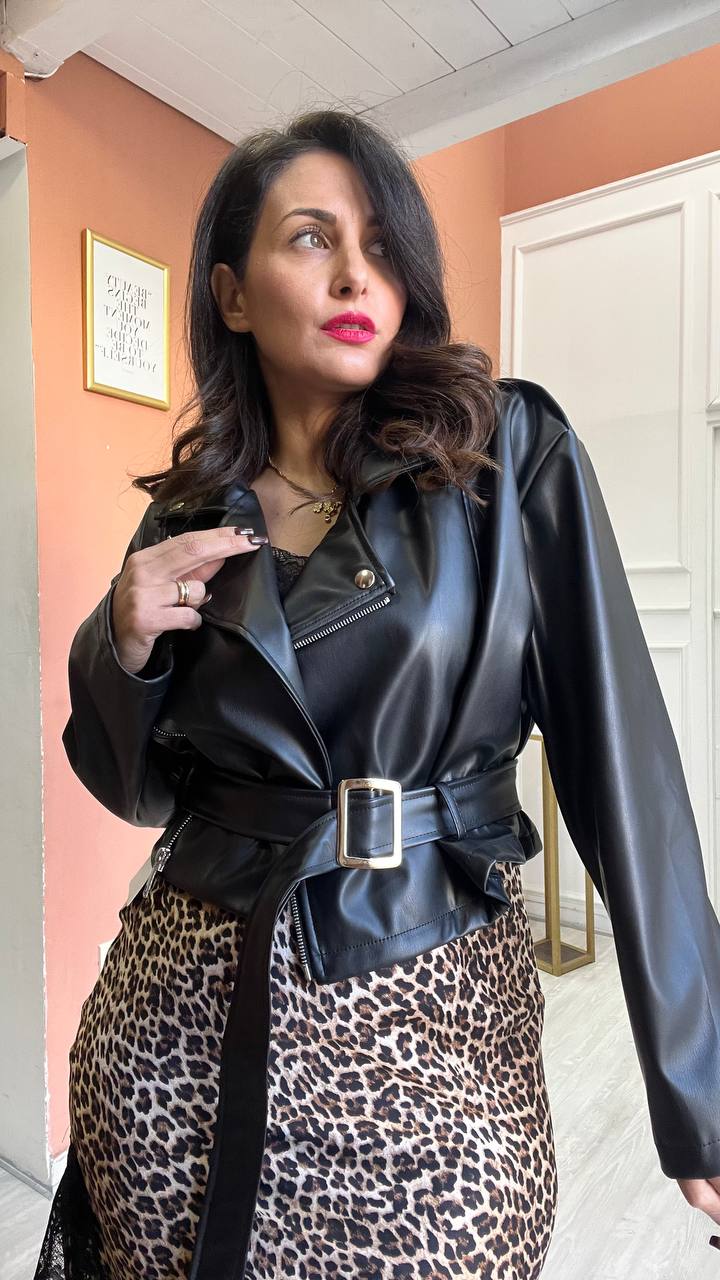 Chiodo Di Pelle Nero