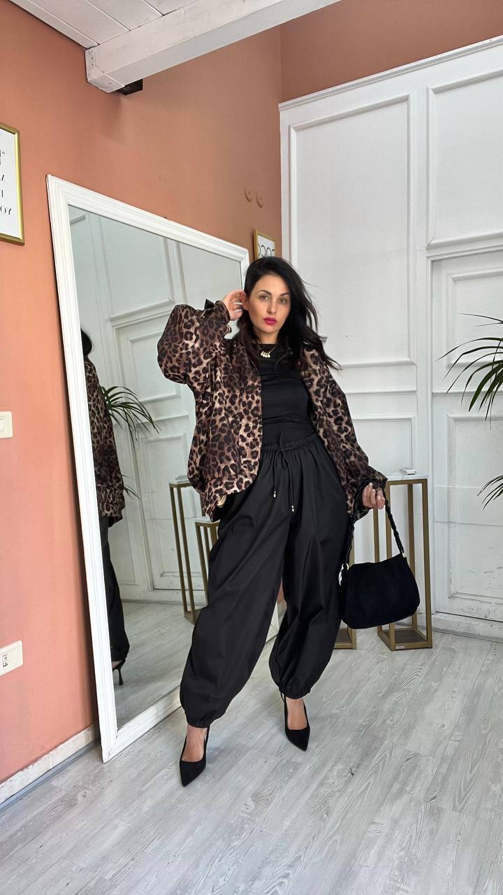 Pantalone Con Laccio Nero
