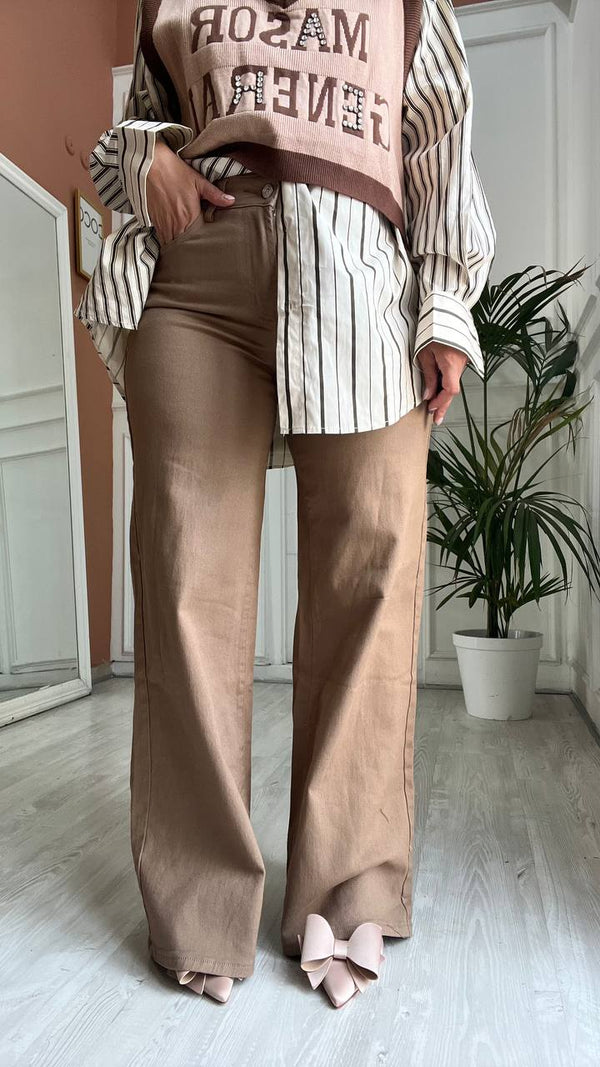 wide leg  Beige