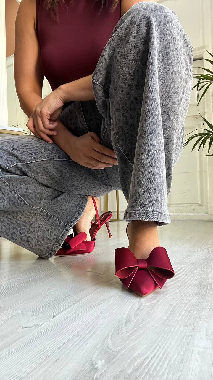 Decollete' Fiocco Bordeaux