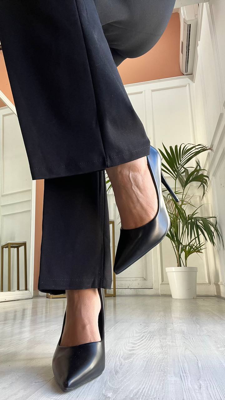 Pantalone Nero Con Cintura
