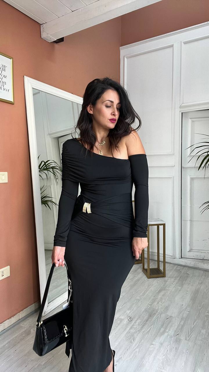 Abito lungo Fiocco Nero