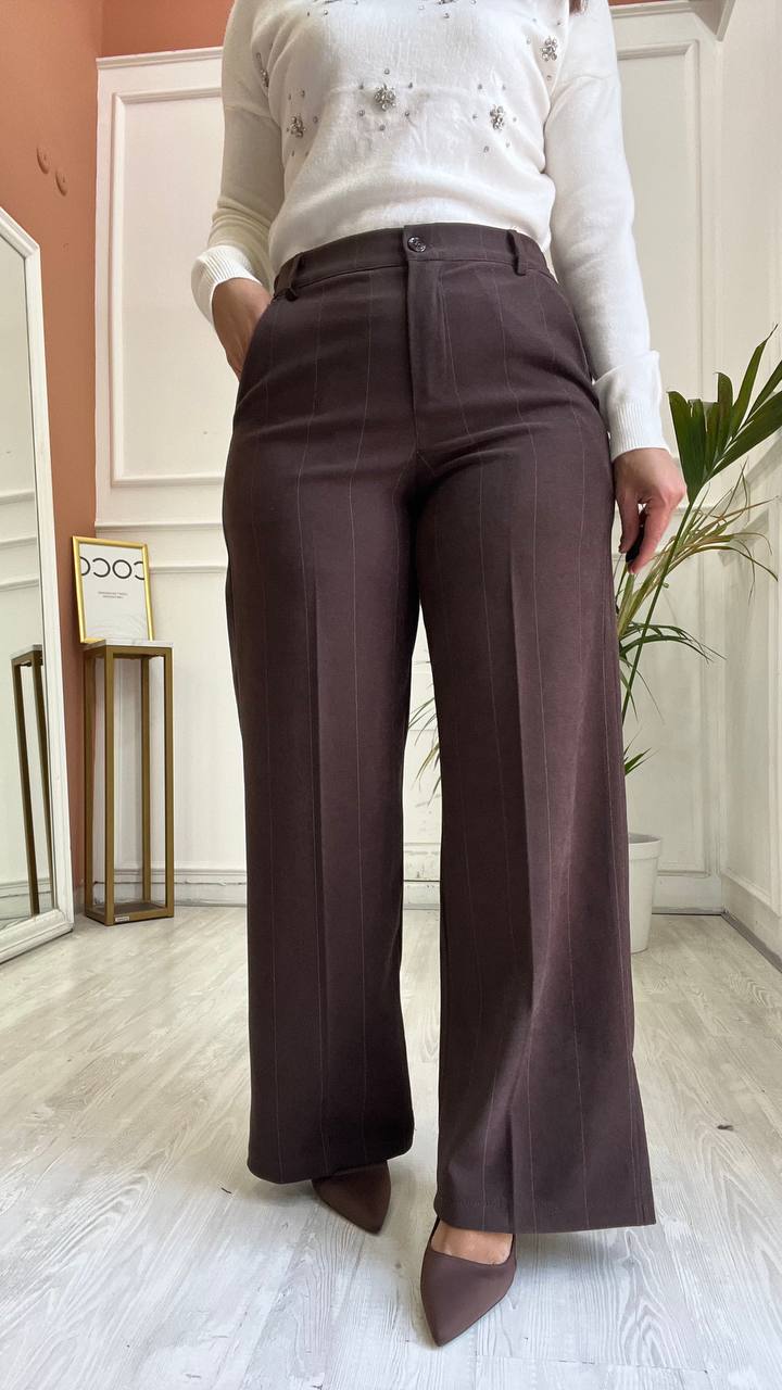 Pantalone Marrone A Palazzo