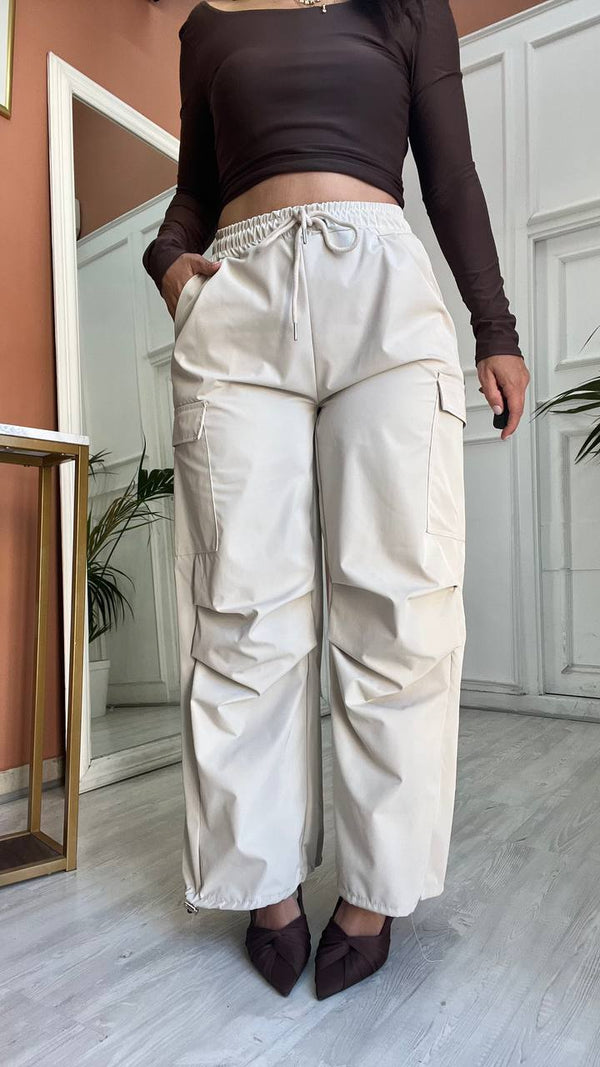 Pantalone Cargo Beige