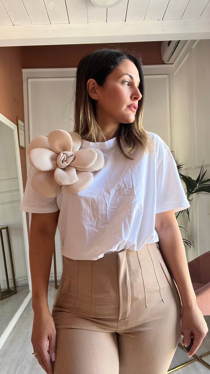 Shirt  Fiore Beige