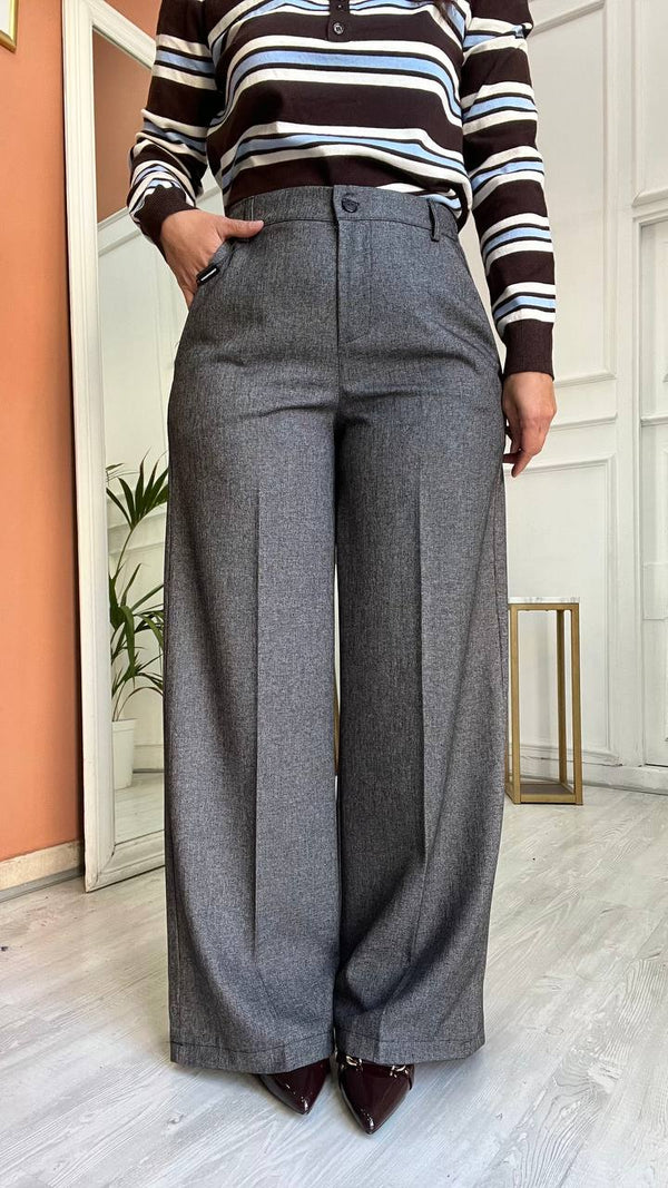 Pantalone Grigio A Palazzo