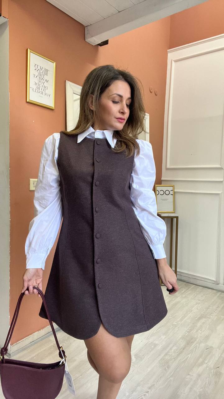 Camicia & Vestito Salopette Marrone