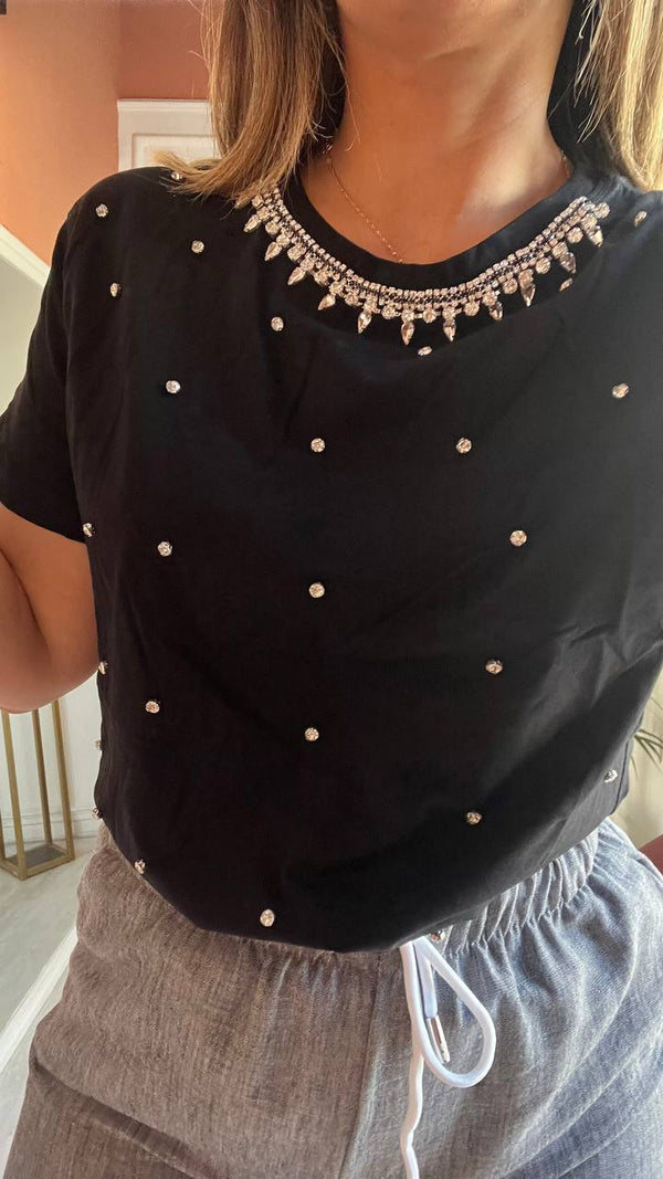 Shirt Brillantini Nera