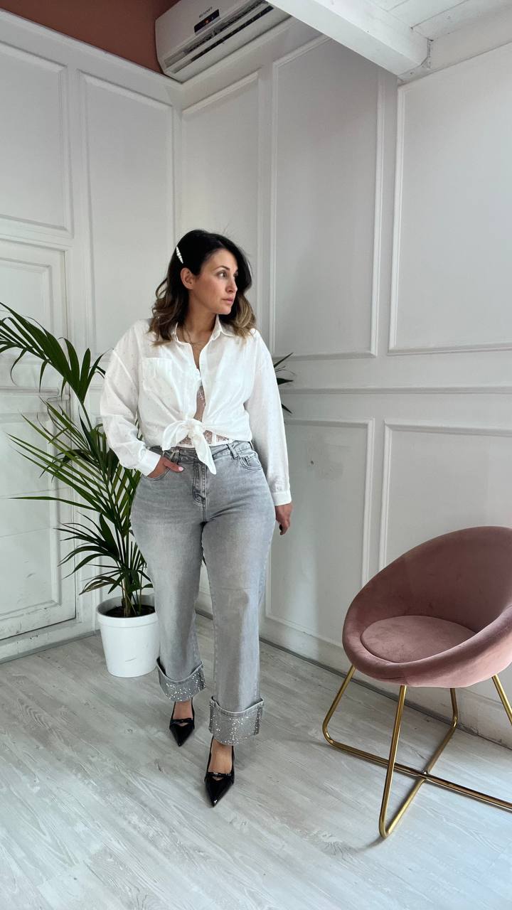 Camicia Bianca con Fiocco