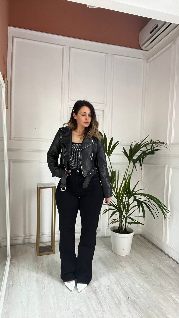 Jeans a palazzo Nero
