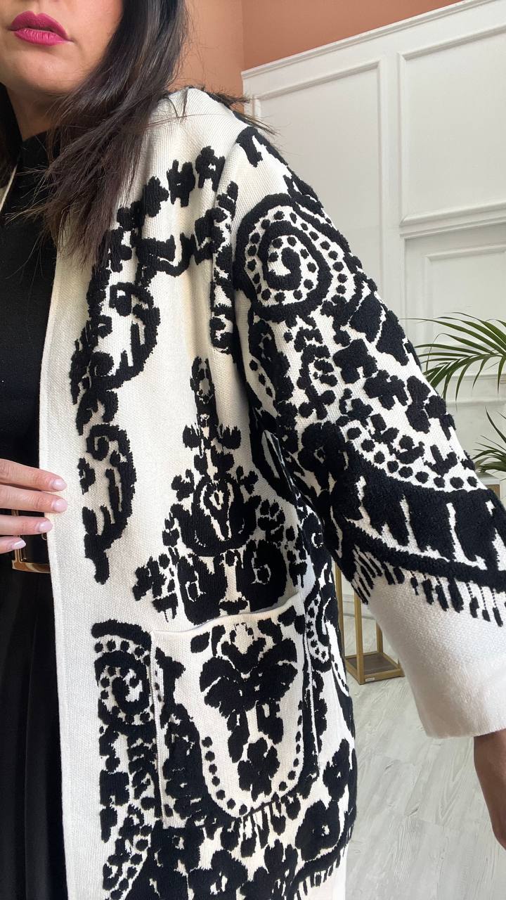 Cardigan Bianco&Nero