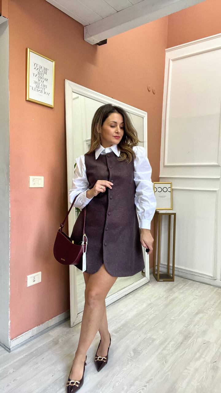 Camicia & Vestito Salopette Marrone