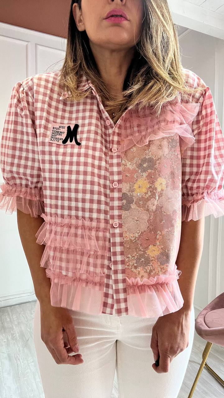 Camicia Rosa A Quadretti