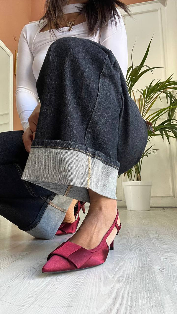 Decollete' Fiocco Bordeaux