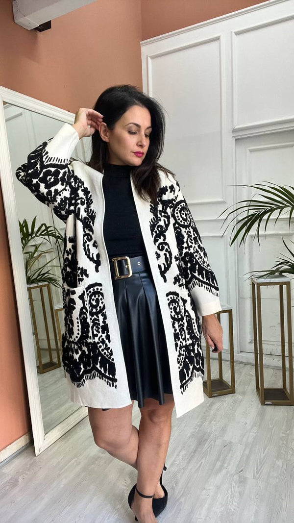 Cardigan Bianco&Nero