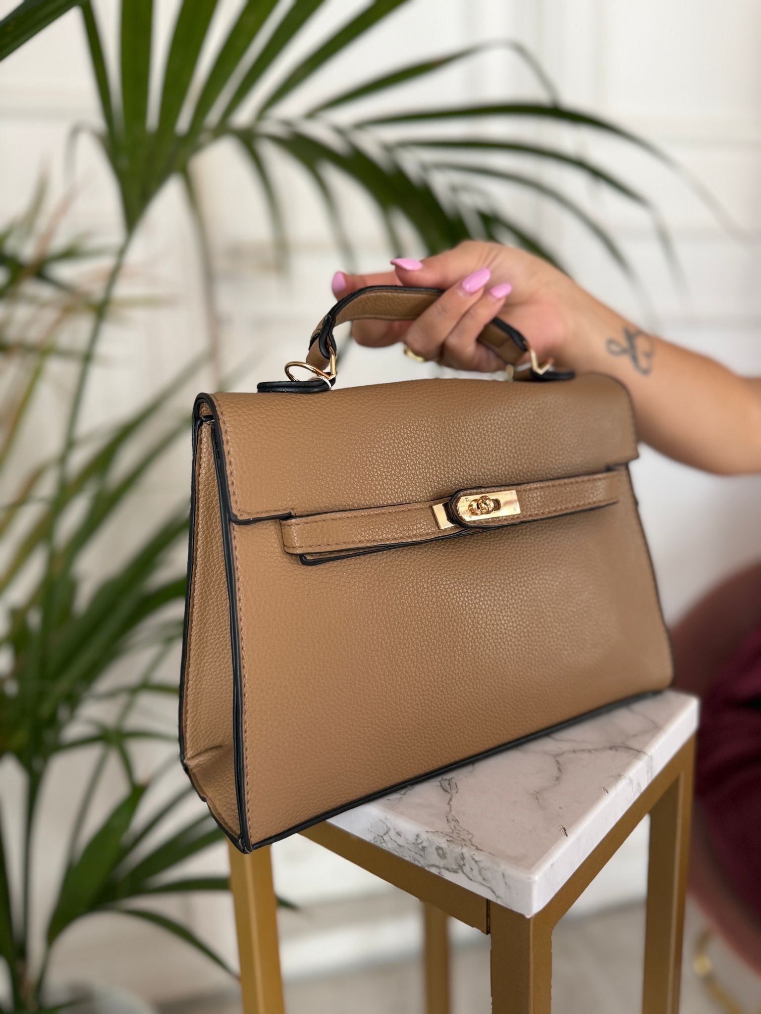 Borsa A Mano Con Tracolla Fango