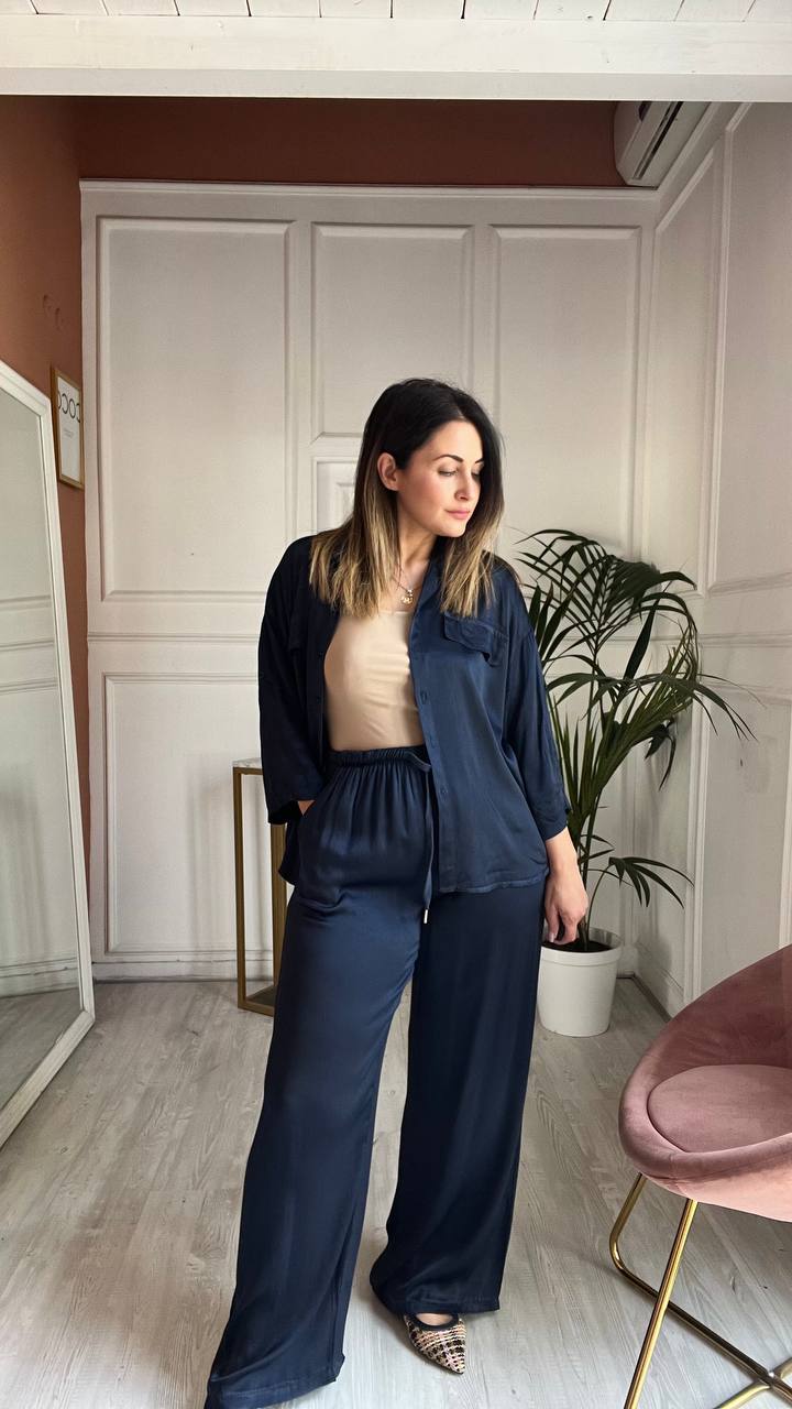 Coordinato Blu In Viscosa