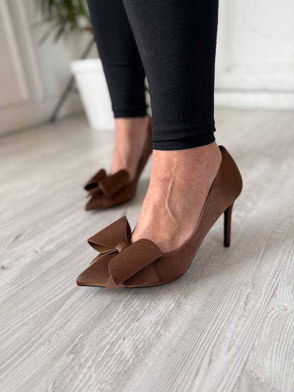 Decollete' Fiocco Marrone