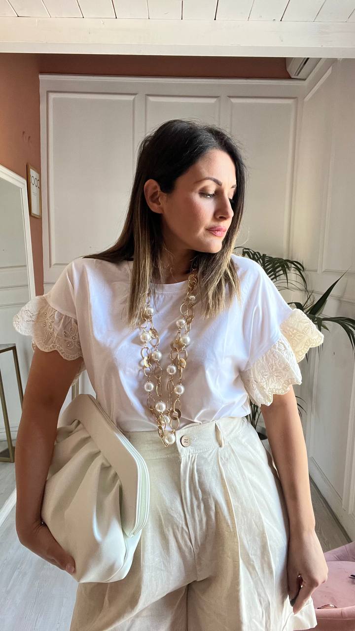 Shirt Con Manico Beige