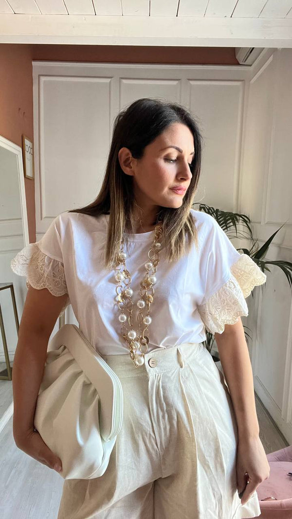Shirt Con Manico Beige