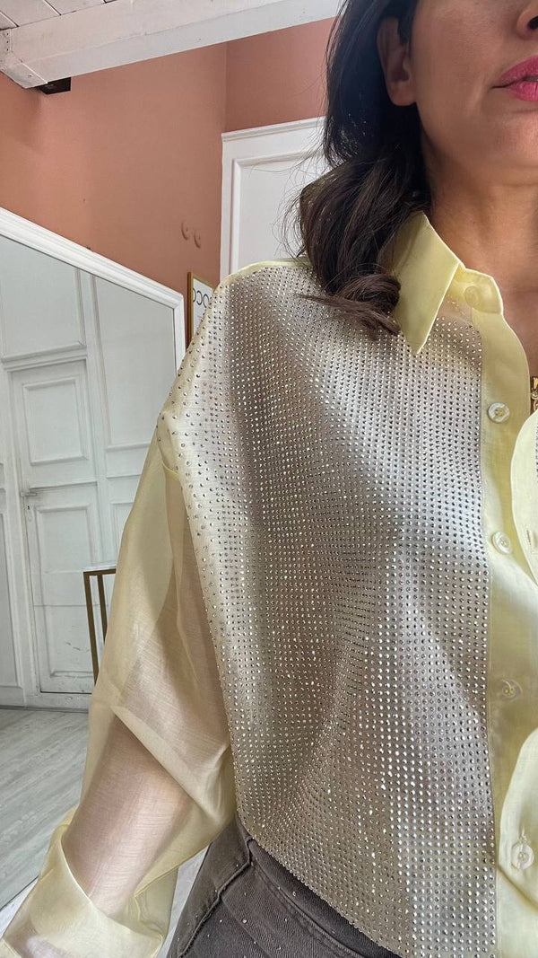 Camicia Brillantini Gialla