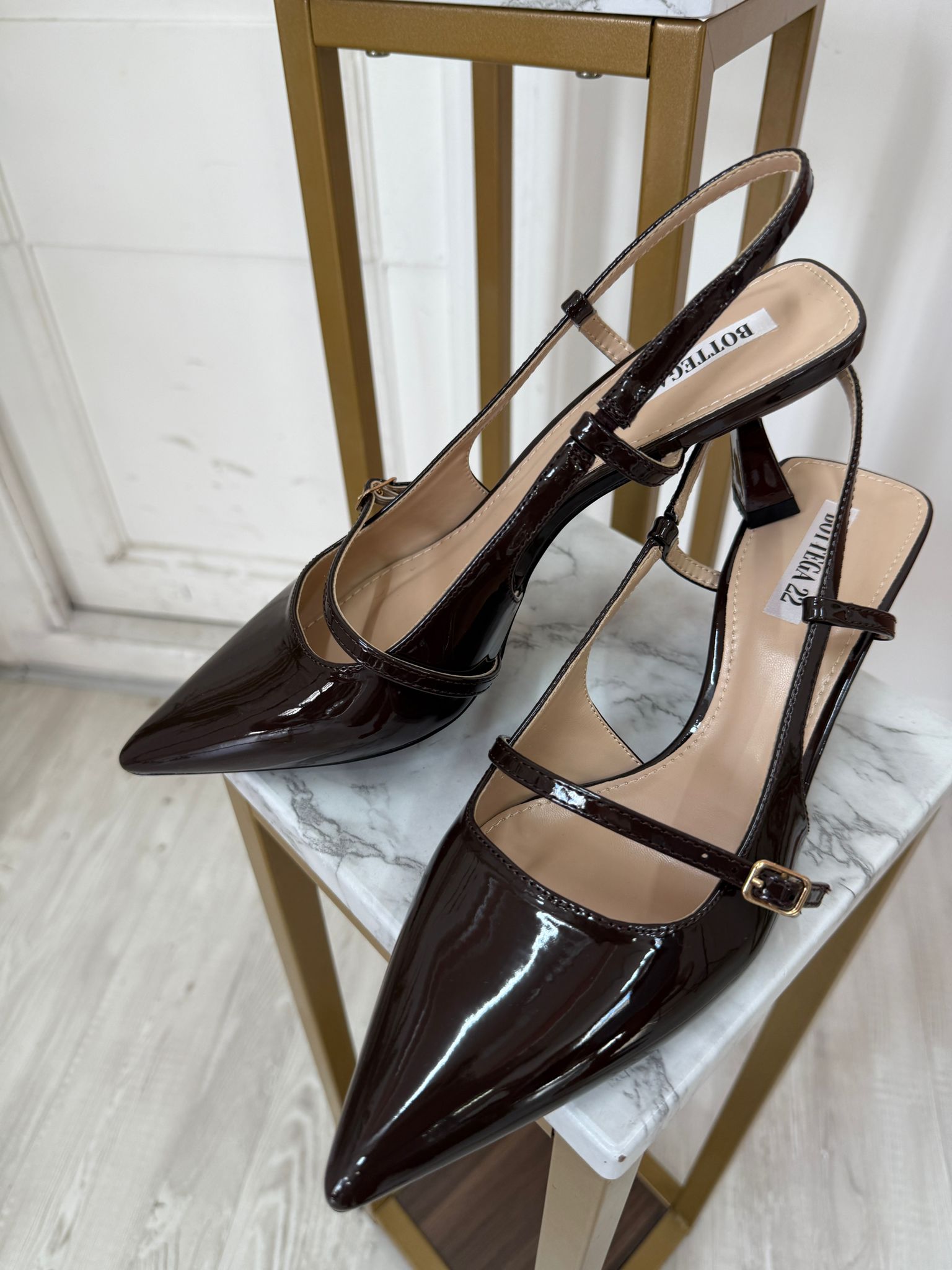 Decollete' Marrone Lucido