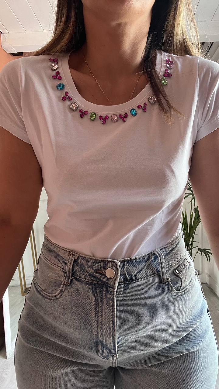 Shirt bianca Con Pietre