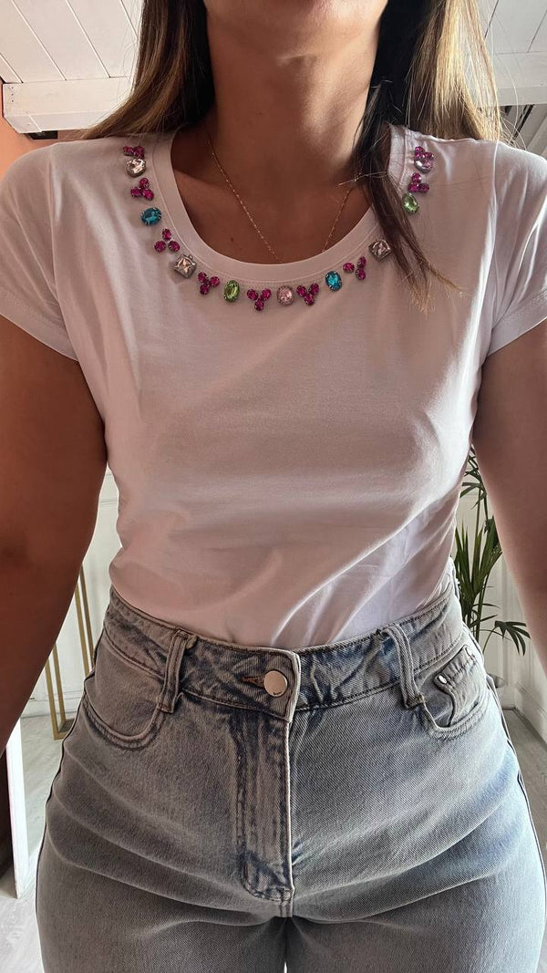 Shirt bianca Con Pietre