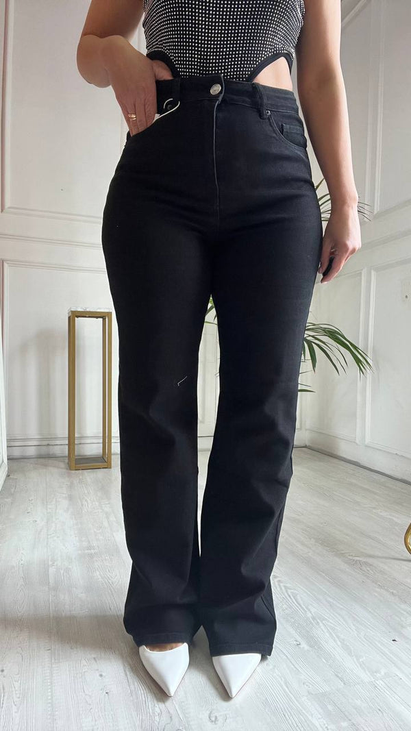 Jeans a palazzo Nero