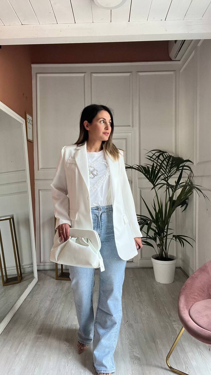 Jeans Brillantinato Chiaro