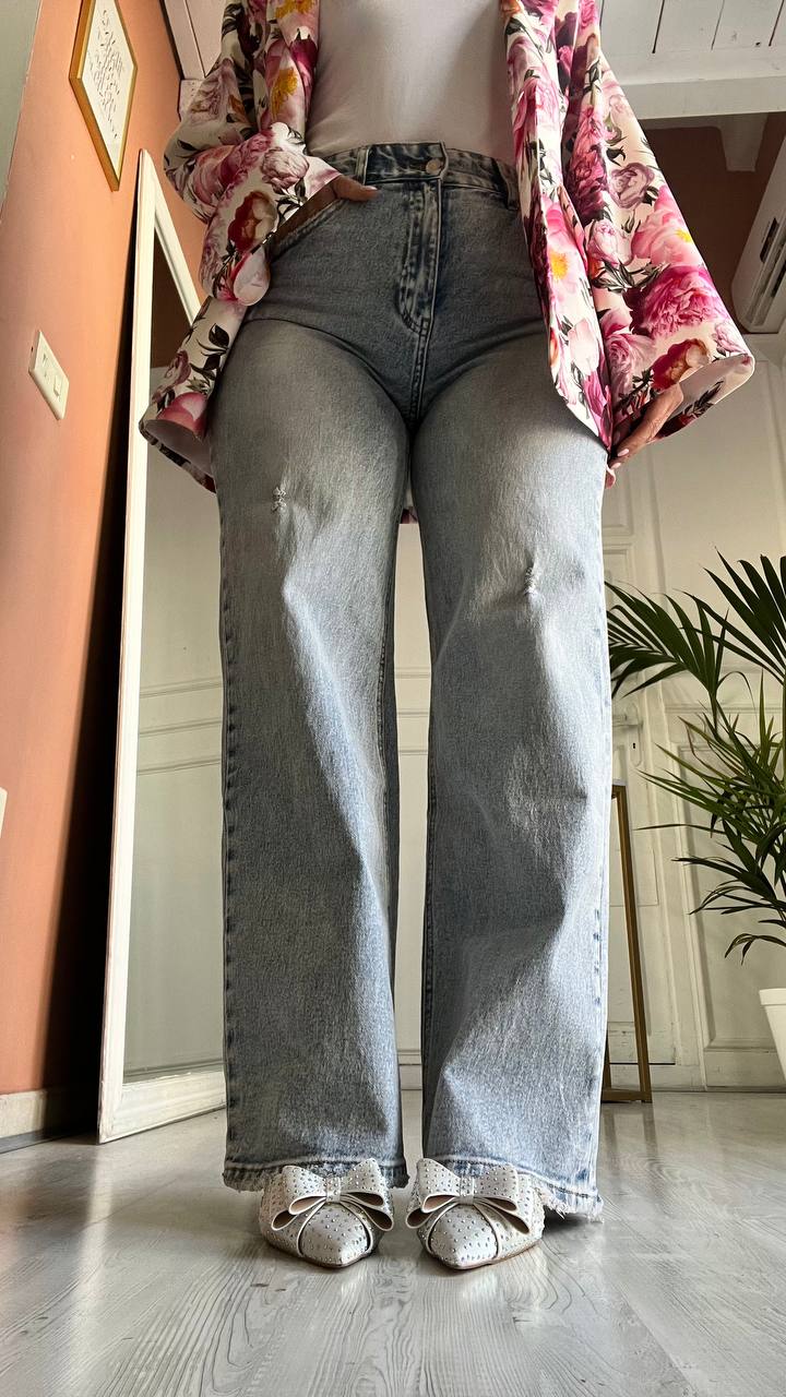 Jeans A palazzo Chiaro
